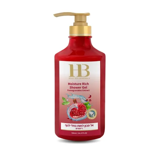 HB Dead Sea Minerals mitrinošs dušas gēls - Granātabola ekstrakts, 780 ml