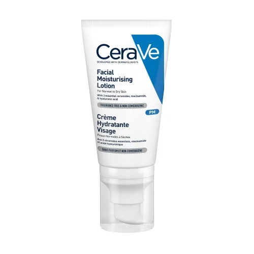 CERAVE mitrinošs krēms normālai un sausai sejas ādai, 52 ml