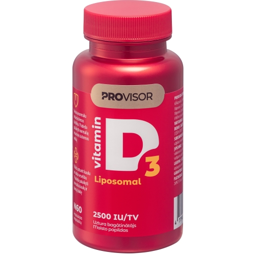 PROVISOR Liposomal D vitamīns 2500 IU kapsulas, 60 gab.