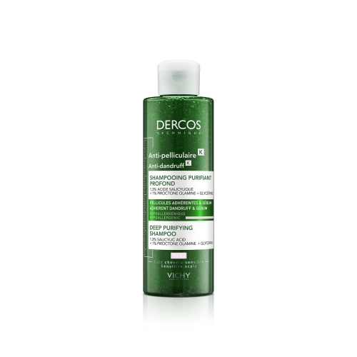 Product image of VICHY DERCOS K šampūns - skrubis īpaši ciešām taukainām blaugznām, 250 ml