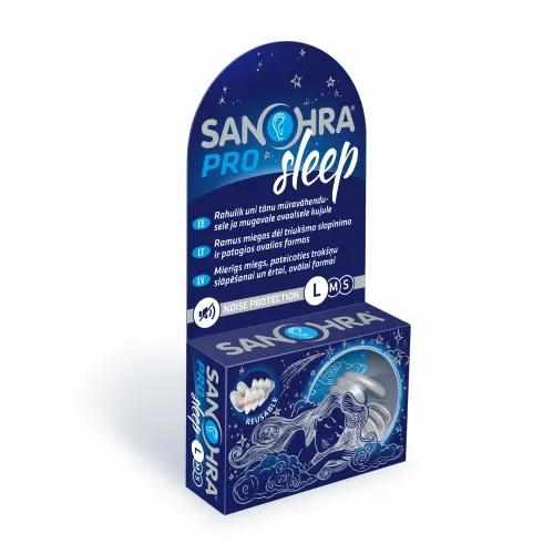SANOHRA Pro Sleep ausu aizbāžņi miegam (L izmērs), 2 gab - Produkta attēls 