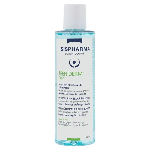 ISISPHARMA Teen Derm Aqua micelārais ūdens aknes ādai, 250 ml - Produkta attēls 