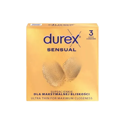 DUREX Sensual prezervatīvi, 3 gab.