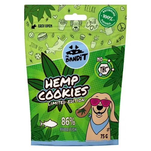 MR.BANDIT HEMP KAŅEPJU CEPUMI AR ZIVI 75G - Produkta attēls 