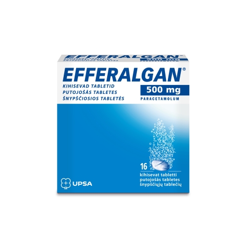 EFFERALGAN 500 mg putojošās tabletes, 16 gab. - Produkta attēls 