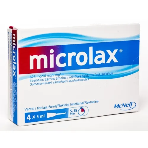 MICROLAX 5ML VIENREIZLIETOJAMĀS KLIZMAS N4