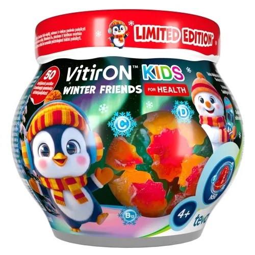 VITIRON Kids Winter Friends For Health pastilas, 50 gab - Produkta attēls 