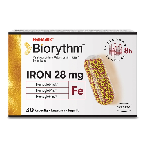 WALMARK Biorythm Iron 28 mg kapsulas, 30 gab.