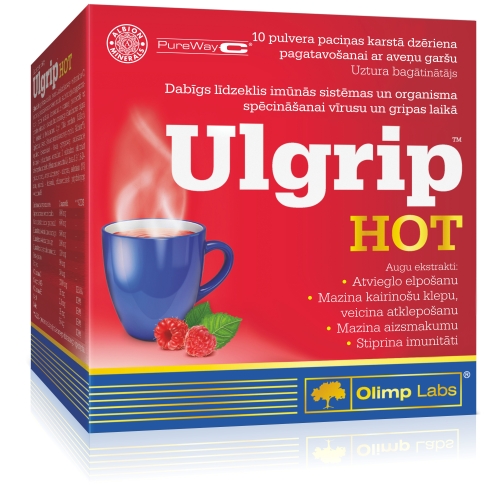OLIMP LABS® Ulgrip Hot pulveris paciņās (aveņu), 10 gab. - Produkta attēls 2