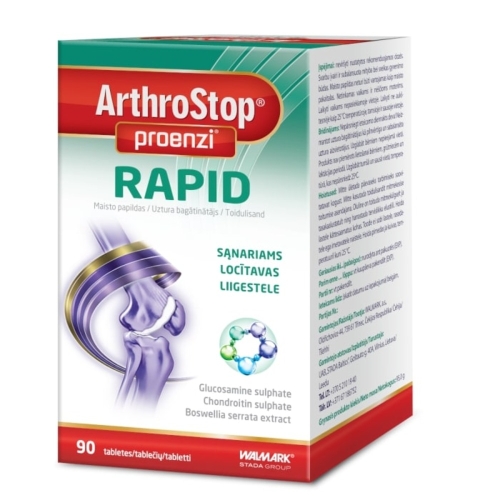 Product image of WALMARK Proenzi Arthrostop Rapid tabletes, 90 gab.