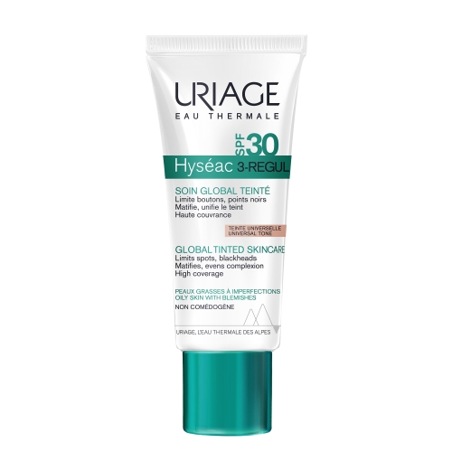 URIAGE Hyseac 3-Regul krēms ar toni SPF30, 40 ml - Produkta attēls 