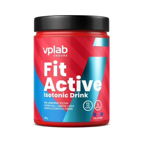 VPLAB Fitactive Blue Raspberry pulveris, 500 g - Produkta attēls 