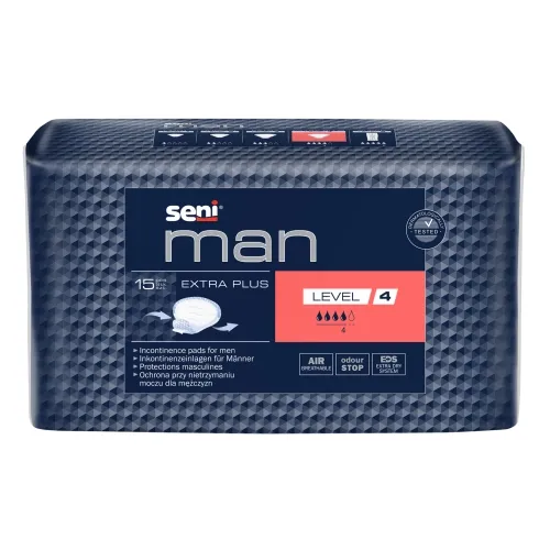 Product image of SENI MAN EXTRA PLUS (Level 4) uroloģiskie ieliktņi vīriešiem, 15 gab.