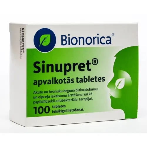 Product image of SINUPRET® apvalkotās tabletes, 100 gab