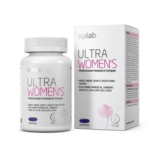 Vplab Ultra Women’s Multivitamin mīkstās kapsulas, 90 GB.