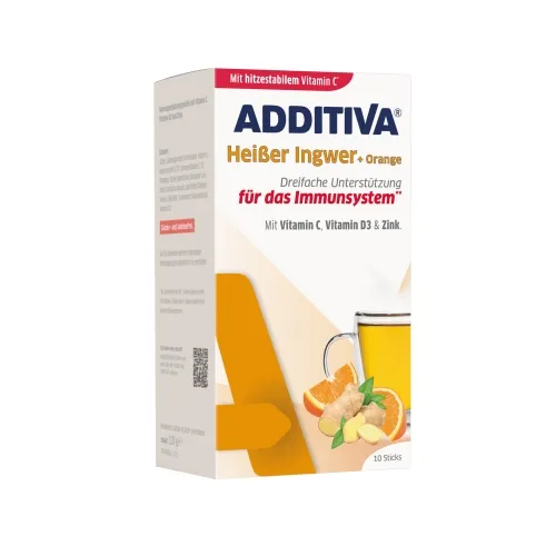 ADDITIVA Karstais ingvers + Apelsīns +  C vitamīns + Cinks + D3 vitamī