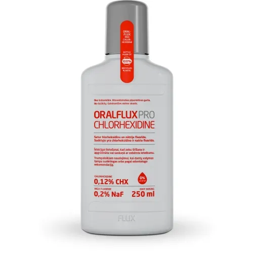 ORALFLUX PRO Chlorhexidine mutes dobuma skalojamais līdzeklis, 250 ml