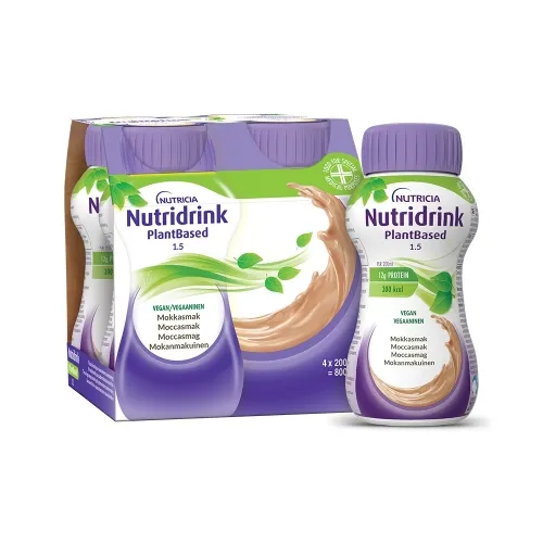 NUTRIDRINK Plantbased ar mokas kafijas garšu 200 ml, 4 gab