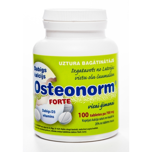 OSTEONORM FORTE 700 mg ar D vitamīnu tabletes, 100 gab.