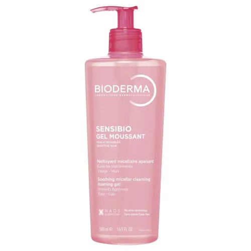 BIODERMA Sensibio Gel Moussant putojošs gels jutīgai ādai, 500ml