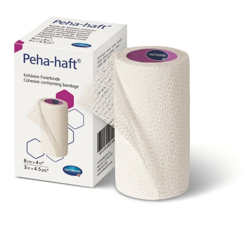 PEHA-HAFT pašlīpoša, elastīga marles saite, 8 cm x 4 m