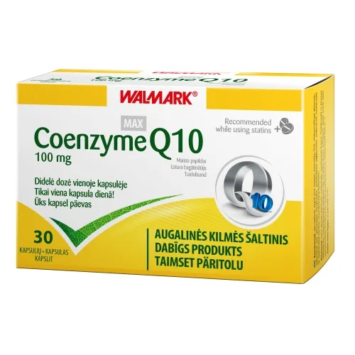Product image of WALMARK Koenzīms Q10 Max 100mg kapsulas, 30 gab.