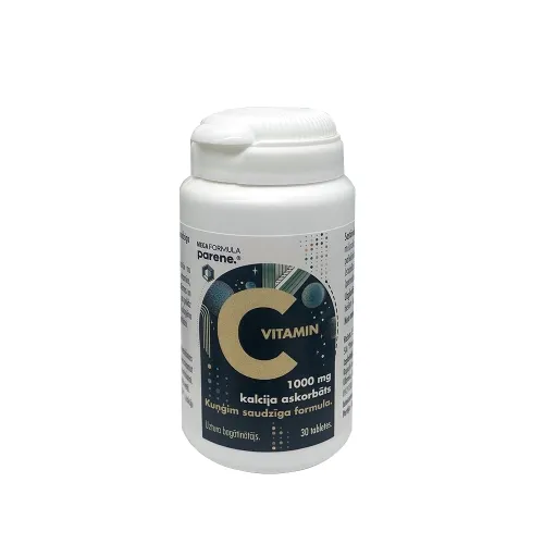PARENE C Vitamin 1000 mg kalcija askorbāts,  tabl. 30 gab - Produkta attēls 