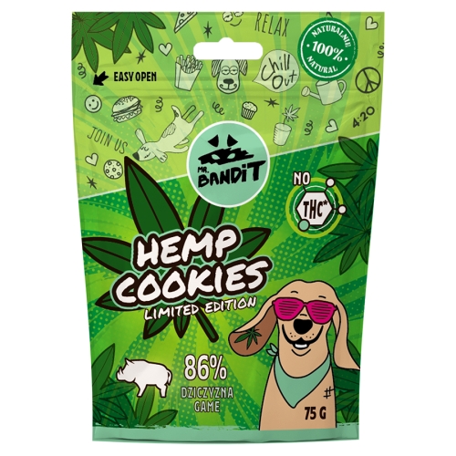 MR.BANDIT HEMP KAŅEPJU CEPUMI AR MEDĪJUMU 75G - Produkta attēls 