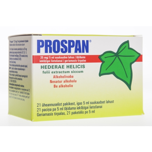 PROSPAN 35 mg/ 5 ml šķīdums paciņās, 21 gab. - Produkta attēls 2