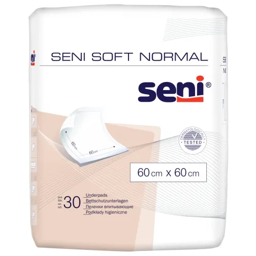 SENI SOFT NORMAL absorbējošie paladziņi, 60x60 cm, 30 gab.