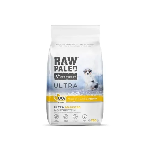 RAW PALEO ULTRA KUCĒNU SAUSĀ B MEDIUM/LARGE TĪTARS 750G - Produkta attēls 