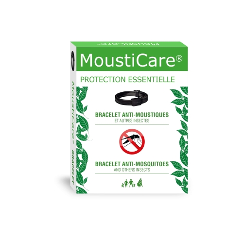 MOUSTICARE pretodu-ērču aproce (melna) - Produkta attēls