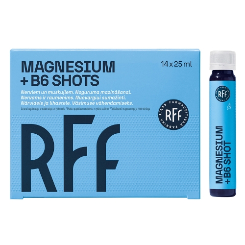 RFF Magnesium + B6 25 ml šoti, 14 gab - Produkta attēls 