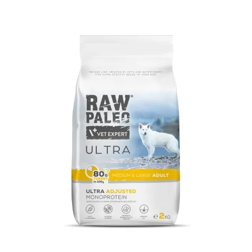 RAW PALEO ULTRA SUŅU SAUSĀ B MEDIUM/LARGE TĪTARS 2KG - Produkta attēls 