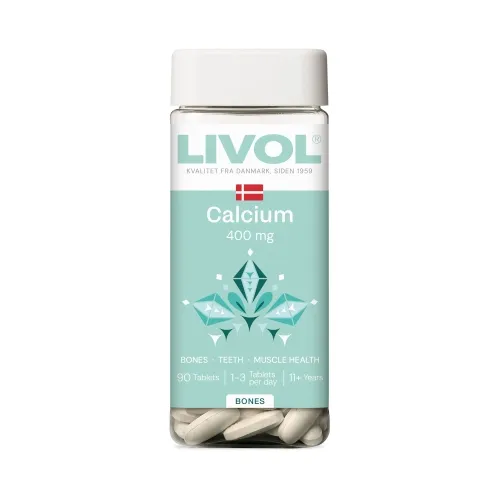 LIVOL Calcium 400mg tabletes, 90 gab - Produkta attēls