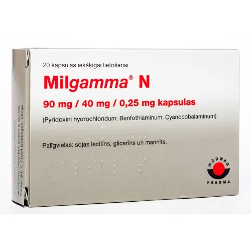 Product image of MILGAMMA N kapsulas, 20 gab.