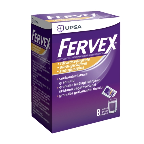 FERVEX PIEAUGUŠAJIEM GRANULAS ŠKĪD PAGATAVOŠANAI PACIŅAS N8 - Produkta attēls 2
