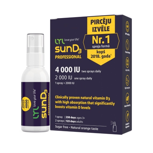 Product image of LYL sunD3 PRO 4000 SV | 2000 SV (250 devas), sprejs, 50 ml