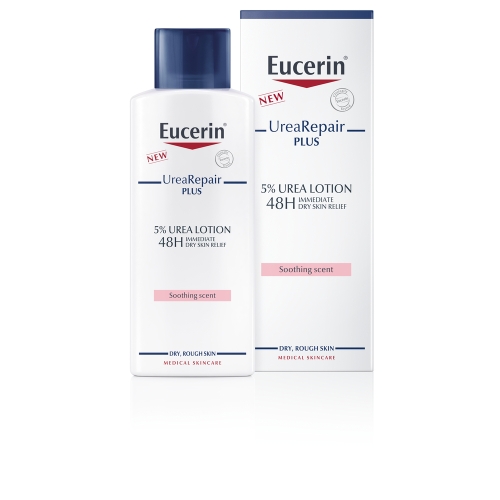 EUCERIN Urea Repair Plus 5% losjons ar nomierinošu aromātu, 250 ml