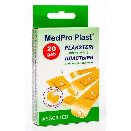 PLĀKSTERI MEDPRO PLAST ASORTI N20 ŪDENSIZTURĪGI