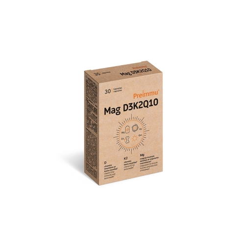 Product image of PREIMMU Mag D3+K2+Q10 kapsulas, 30 gab