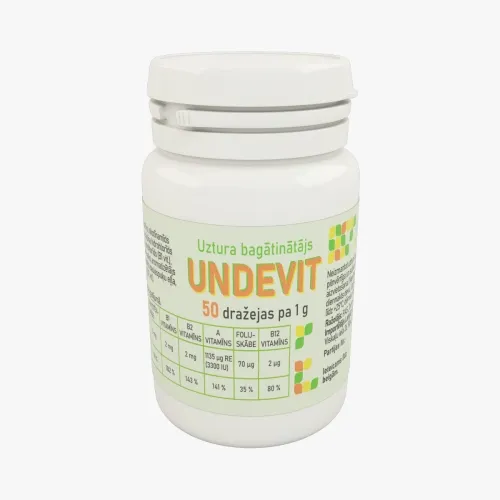 UNDEVIT dražejas, 50 gab