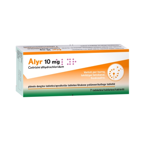 Product image of ALYR 10 mg tabletes, 7 gab.