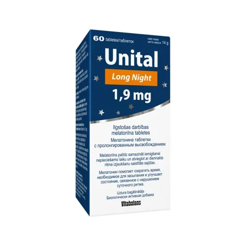 Product image of Unital Long Night 1,9 mg tabletes, 60 gab