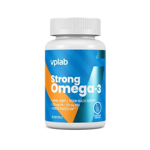 VPLAB Strong Omega 3 Softgel kapsulas, 60 gab - Produkta attēls 