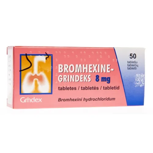 Product image of BROMHEKSĪNS 8MG TABLETES N50