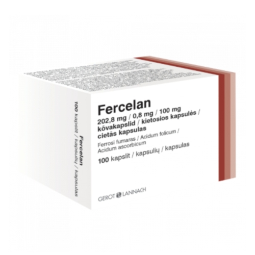 Product image of FERCELAN 202.8MG/0.8MG/100MG CPS N100
