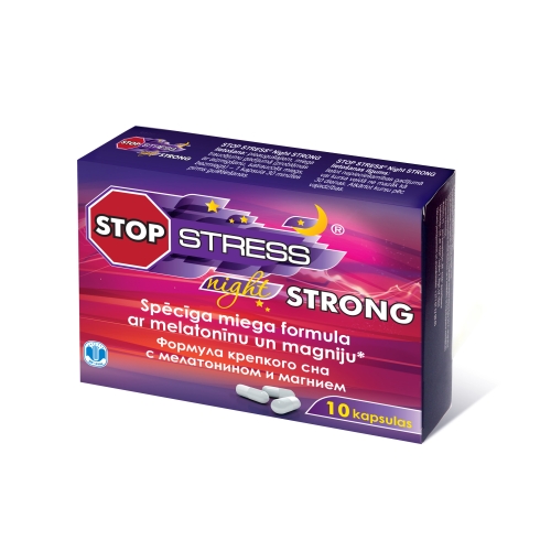 Product image of STOP-STRESS Night Strong kapsulas, 10 gab