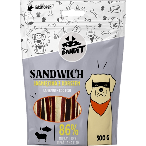 MR.BANDIT SANDWICH KĀRTAINS JĒRS AR ZIVI 500G - Produkta attēls 