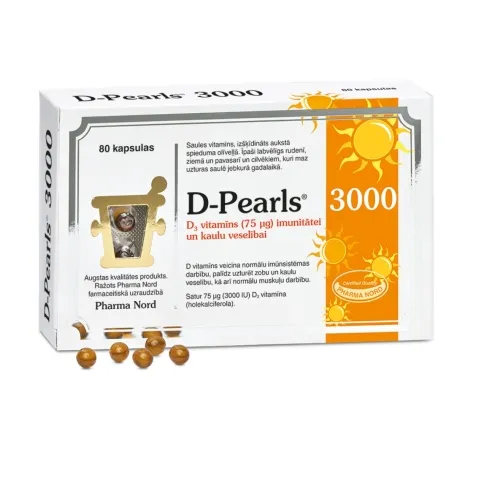 Product image of D-PEARLS 3000 kapsulas, 80 gab.